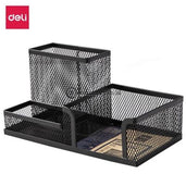 Deli Desk Set Mesh Organizer 3 Compartment E9175 Office Stationery