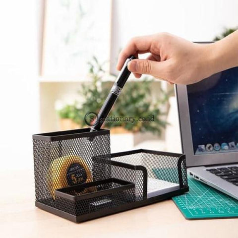 Deli Desk Set Mesh Organizer 3 Compartment E9175 Office Stationery