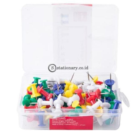 Deli Paku Push Pin Color 23Mm E0031 Office Stationery