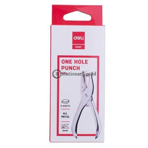 Deli Pembolong Kertas 1 Lubang Metal Plier Punch (8Sheets) E0114 Office Stationery