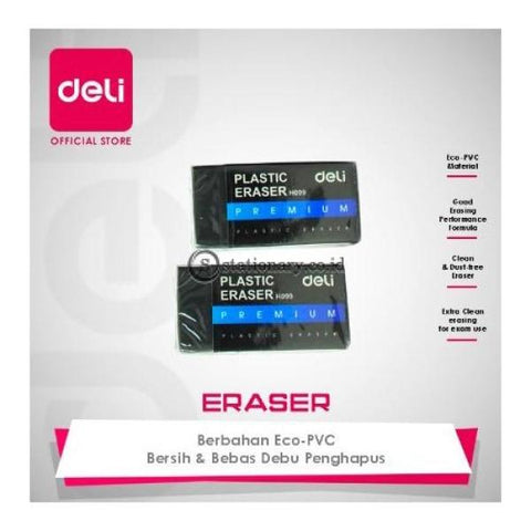 Deli Penghapus Pensil Eraser Black Premium H099 Small Office Stationery