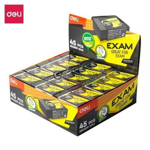 Deli Penghapus Pensil Exam Eraser Soft 2B Clean E3043 Office Stationery