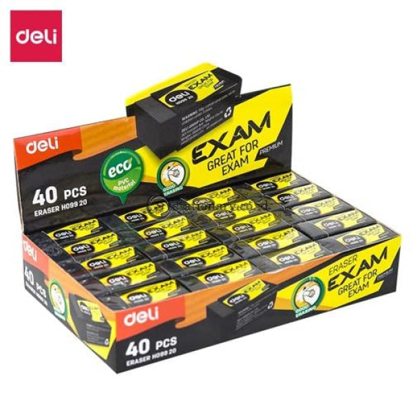 Deli Penghapus Pensil Exam Eraser Soft 2B Clean Eh09920 Office Stationery