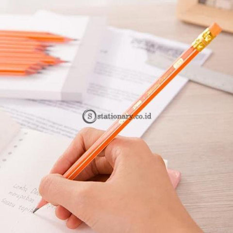 Deli Pensil Kayu Dengan Penghapus 2B #e37000 Office Stationery