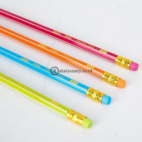 Deli Pensil Kayu Dengan Penghapus 2B #e37000 Office Stationery