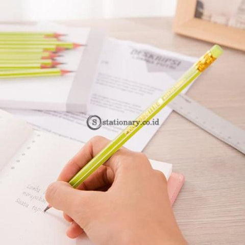 Deli Pensil Kayu Dengan Penghapus 2B #e37000 Office Stationery