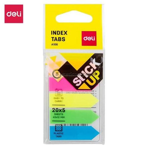 Deli Post It Memo Film Index Arrow Tabs 43X12Mm (5X20Sheet) Ea10602 Office Stationery