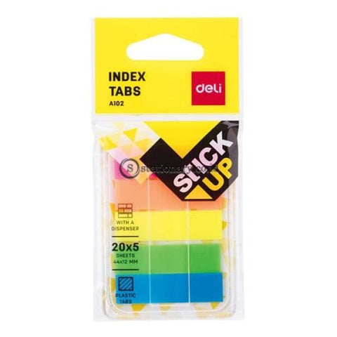 Deli Post It Memo Film Index Page Tabs 44X12Mm (5X20Sheet) Ea10202 Office Stationery