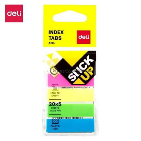 Deli Post It Memo Film Index Page Tabs 44X12Mm (5X20Sheet) Ea10402 Office Stationery