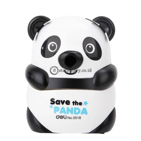 Deli Rautan Meja School Rotary Sharpener Panda E0518 Office Stationery