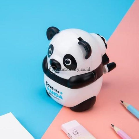 Deli Rautan Meja School Rotary Sharpener Panda E0518 Office Stationery