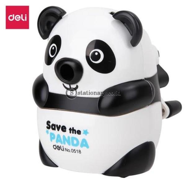 Deli Rautan Meja School Rotary Sharpener Panda E0518 Office Stationery