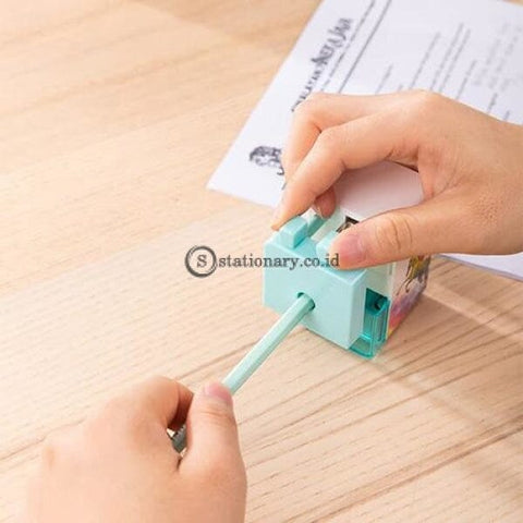Deli Rautan Pensil Colored Pencil Rotary Sharpener (Light Green) E0748 Office Stationery