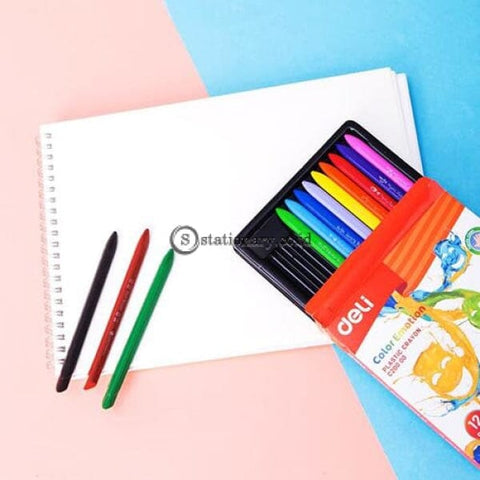 Deli School Crayon Triangle 12 Colours Ec20000 Office Stationery