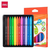 Deli School Crayon Triangle 12 Colours Ec20000 Office Stationery