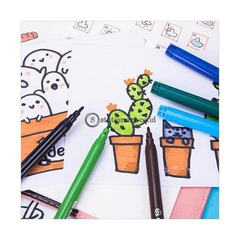 Deli School Felt Pen/spidol Warna-Felt Pen Washable 1.0Mm 24 Colours Ec10023 Office Stationery