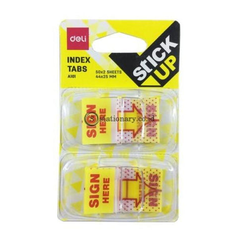 Deli Sign Here Index Tab Asst. uk 45mm x 25mm EA10101