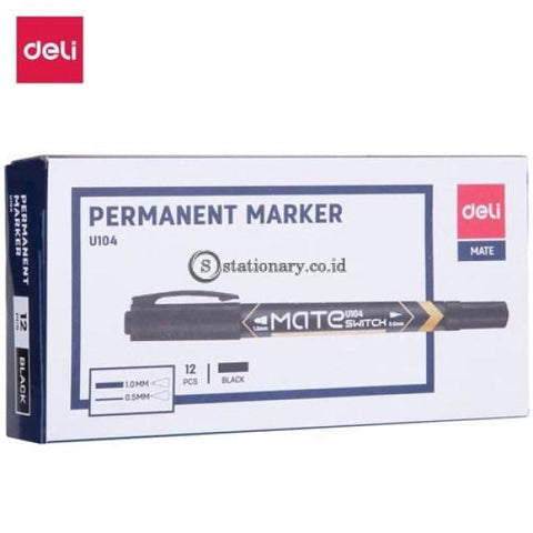 Deli Spidol Permanent Marker Mate Switch 0.5Mm Eu10420 Office Stationery