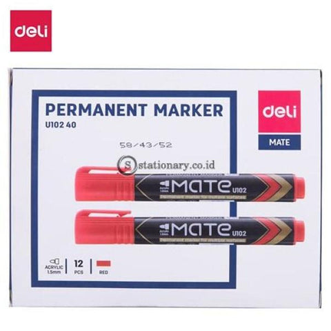 Deli Spidol Permanent Marker Mate U102 #eu10240 Office Stationery