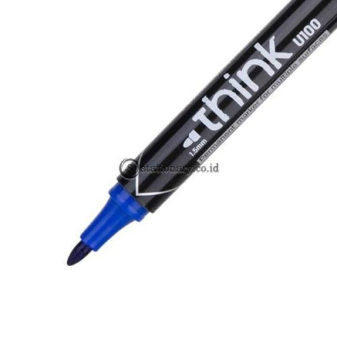 Deli Spidol Permanent Marker Think 1.5Mm Blue Eu10030 Office Stationery
