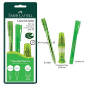 Faber Castell Cheerful Series (Pen, Highlighter, Tip Ex)