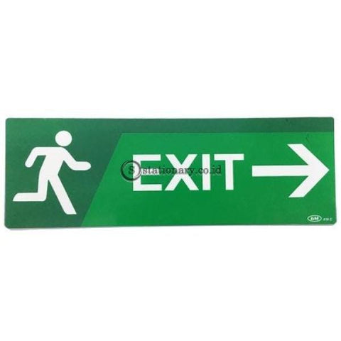 Gm Label Sign Akrilik (B) Exit Panah Kanan Warna Lb416C Office Stationery Digital & Display