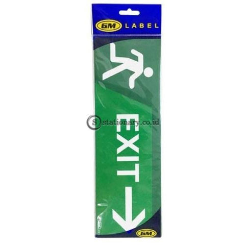 Gm Label Sign Akrilik (B) Exit Panah Kanan Warna Lb416C Office Stationery Digital & Display