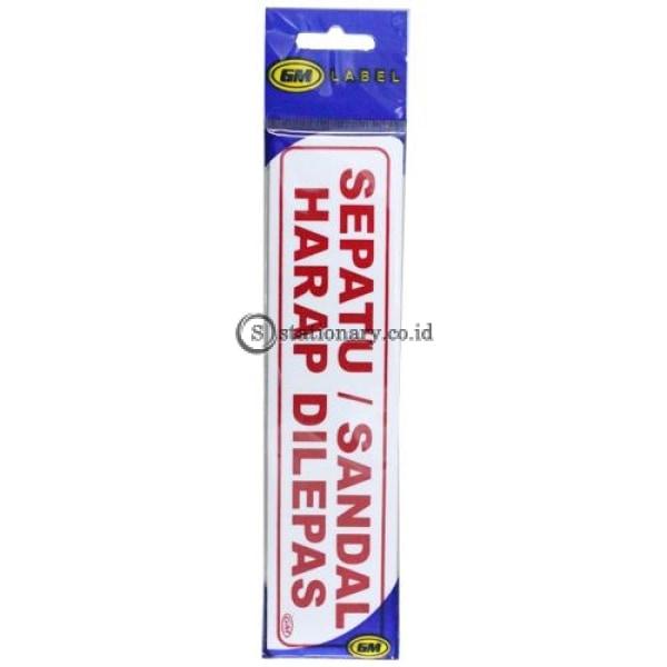 Gm Label Sign Akrilik (K) Sepatu Sandal Harap Lepas Lk-32 Office Stationery
