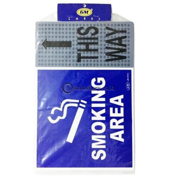 Gm Label Stiker (B) Smoking Area This Way Warna Lb419C Office Stationery Digital & Display