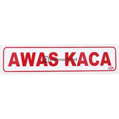 Gm Label Stiker (K) Awas Kaca Office Stationery