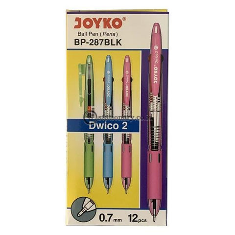 Joyko Ballpoint 2 Warna Dwico 0.7mm (Warna Tinta Hitam dan Merah) BP-287