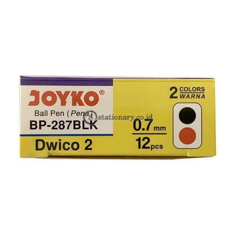 Joyko Ballpoint 2 Warna Dwico 0.7mm (Warna Tinta Hitam dan Merah) BP-287