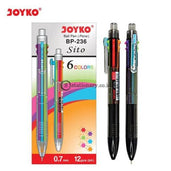 Joyko Ballpoint 6 Warna Sito 0.7Mm Bp-236 Office Stationery