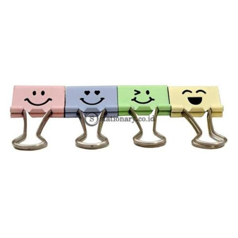 Joyko Binder Clip Warna Motif Smile 111Fc2 (Drum) Office Stationery