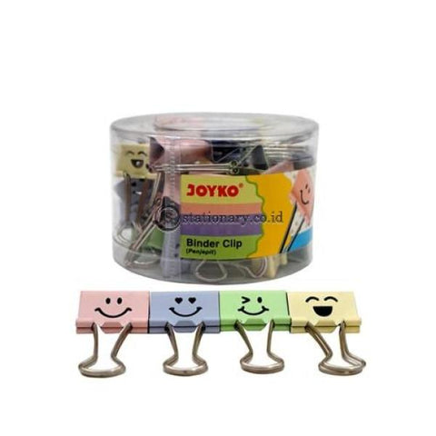 Joyko Binder Clip Warna Motif Smile 111Fc2 (Drum) Office Stationery