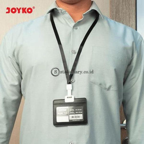 Joyko Id Card Name Tag Holder Leather Badge Landscape 90 X 55Mm Hitam Nt-70 Office Stationery