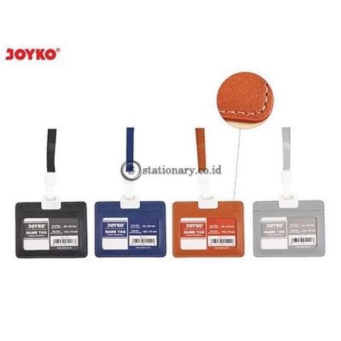 Joyko Id Card Name Tag Holder Leather Badge Landscape 90 X 55Mm Hitam Nt-70 Office Stationery