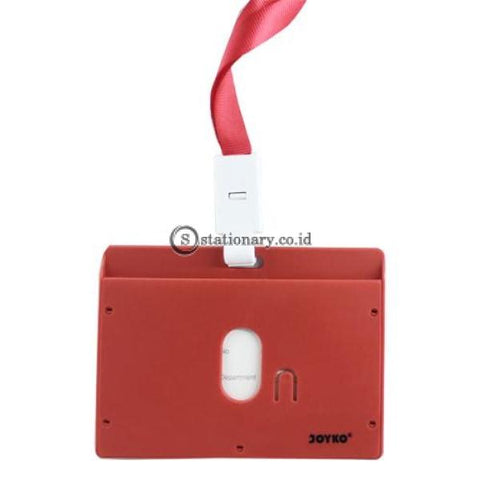 Joyko Id Card Name Tag With Landyard 54X90Mm Landscape Nt-57 Red Office Stationery