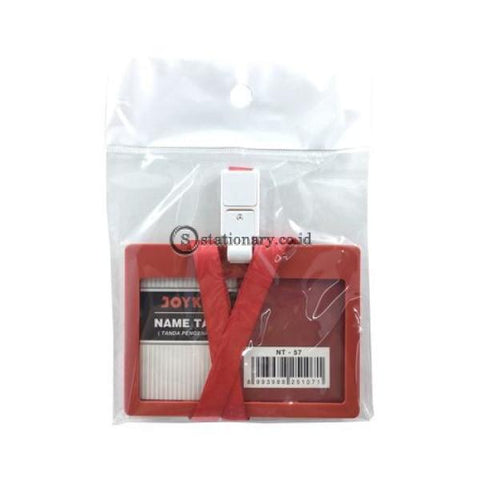 Joyko Id Card Name Tag With Landyard 54X90Mm Landscape Nt-57 Red Office Stationery