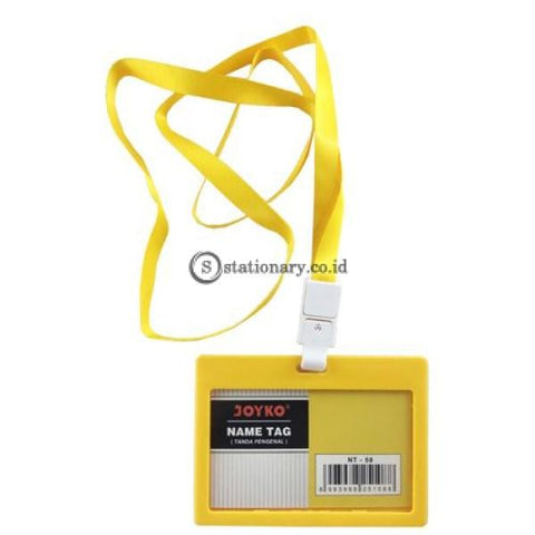 Joyko Id Card Name Tag With Landyard 54X90Mm Landscape Nt-58 Yellow Office Stationery