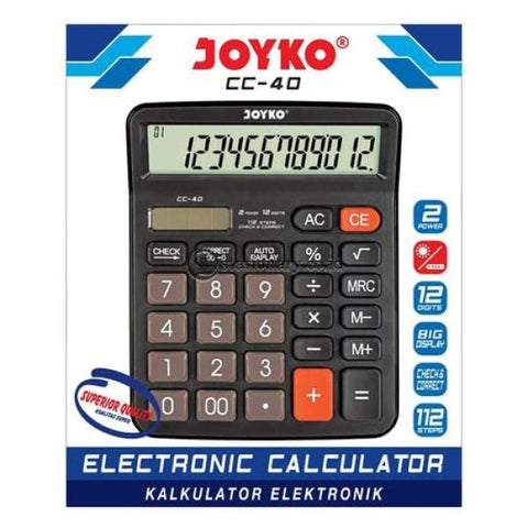 Joyko Kalkulator 12 Digit Check Correct Cc-40 Office Stationery