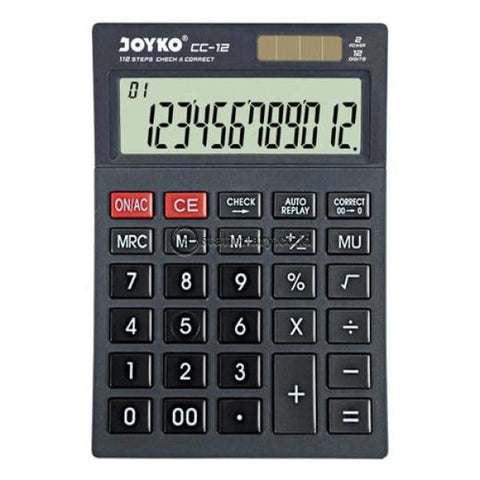 Joyko Kalkulator 12 Digit Check Correct Cc-12 Office Stationery