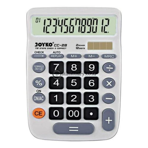Joyko Kalkulator Check Correct 12 Digit Putih Cc-28 Office Stationery