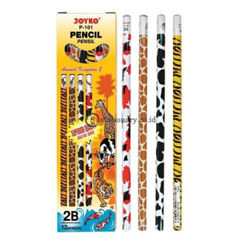 Joyko Pensil Kayu 2B Animal Kingdom P-101 Office Stationery