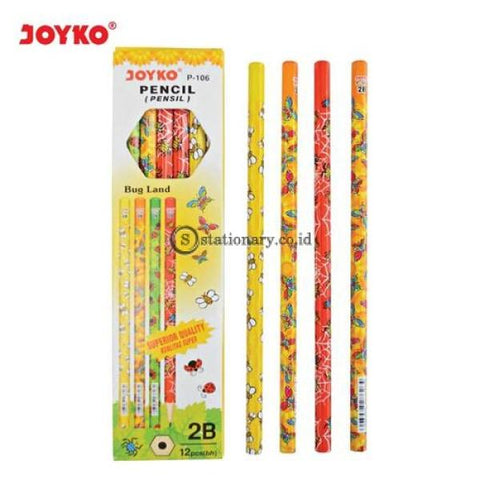 Joyko Pensil Kayu 2B Bug Land P-106 Office Stationery