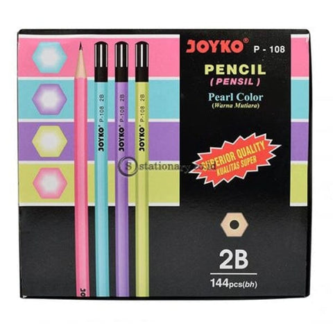 Joyko Pensil Kayu 2B Pearl Color P-108 Office Stationery