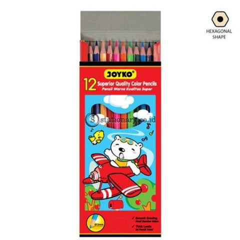 Joyko Pensil Warna 12 Color Pencil Long Cp-8 Office Stationery