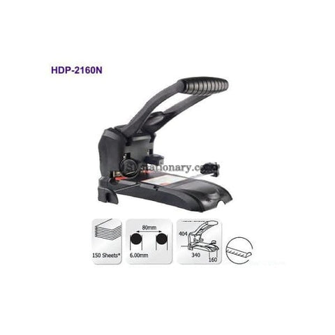 Kangaro Pembolong Kertas Heavy Duty Punch Holder (2 Lubang, 150 Lembar) HDP-2160N