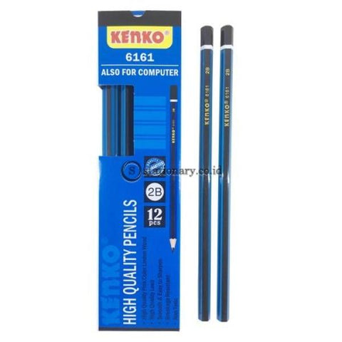 Kenko Pensil 2B Biru Strip Merah 2B-6161 Office Stationery