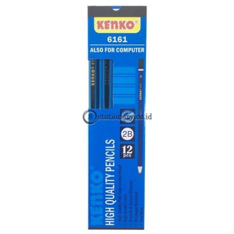 Kenko Pensil 2B Biru Strip Merah 2B-6161 Office Stationery